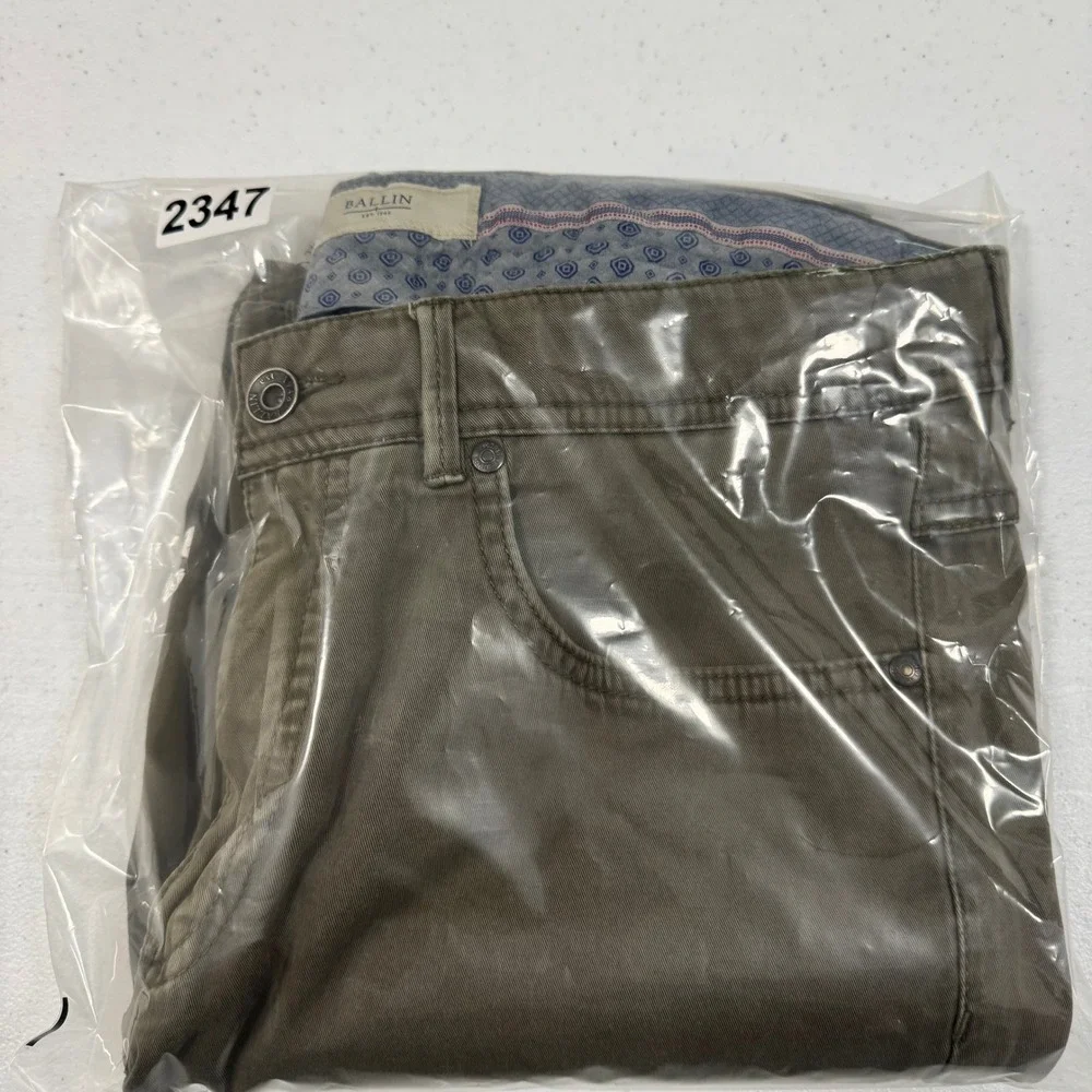 Ballin Crescent Modern Fit‎ Pima Cotton Pants Fatigue Green Mens 32x27.5